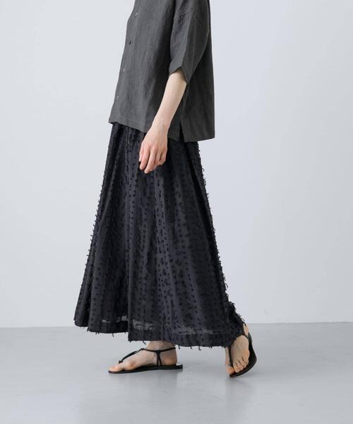 かぐれ（カグレ）の「フリンジカットジャガードスカート（スカート・レディース・ブラック/オフホワイト・FREE）」の20枚目の写真