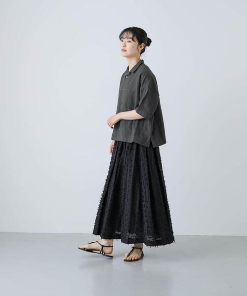 かぐれ（カグレ）の「フリンジカットジャガードスカート（スカート・レディース・ブラック/オフホワイト・FREE）」の21枚目の写真