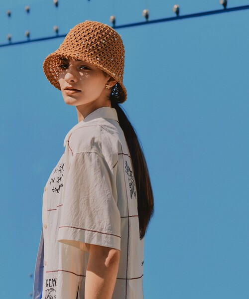 B:MING by BEAMS（ビーミングバイビームス）の「ブロック 刺繍 シャツ（シャツ/ブラウス・レディース・ホワイト系その他5/ブラック・ONE SIZE）」の5枚目の写真