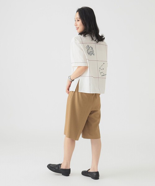 B:MING by BEAMS（ビーミングバイビームス）の「ブロック 刺繍 シャツ（シャツ/ブラウス・レディース・ホワイト系その他5/ブラック・ONE SIZE）」の8枚目の写真