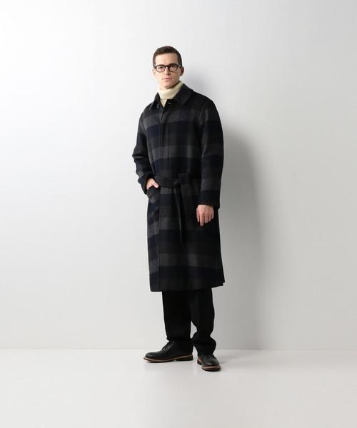 Steven Alan（スティーブンアラン）の「＜Steven Alan＞ RVR/MLTN BAL/COL GOWN/ｶﾞｳﾝ◆（ステンカラーコート・メンズ・ダークグリーン/ダークグレー・LARGE/X-LARGE/SMALL/MEDIUM）」の8枚目の写真