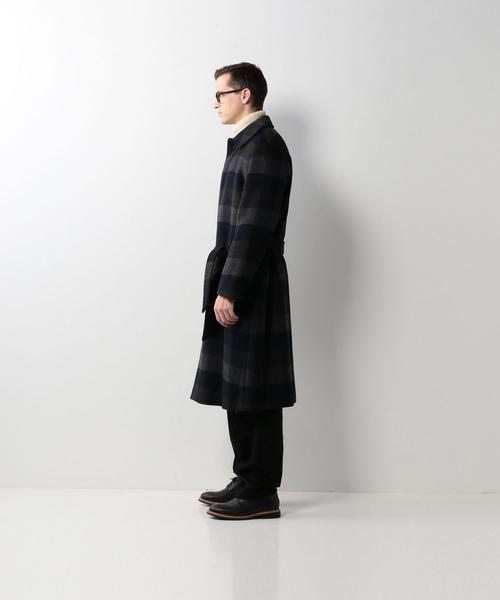 Steven Alan（スティーブンアラン）の「＜Steven Alan＞ RVR/MLTN BAL/COL GOWN/ｶﾞｳﾝ◆（ステンカラーコート・メンズ・ダークグリーン/ダークグレー・LARGE/X-LARGE/SMALL/MEDIUM）」の9枚目の写真