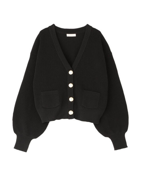 FREE'S MART（フリーズマート）の「◆ゴールドアクセントボタンＶネックカーディガン（カーディガン/ボレロ・レディース・ブラック/ピンク/ホワイト・FREE）」の4枚目の写真