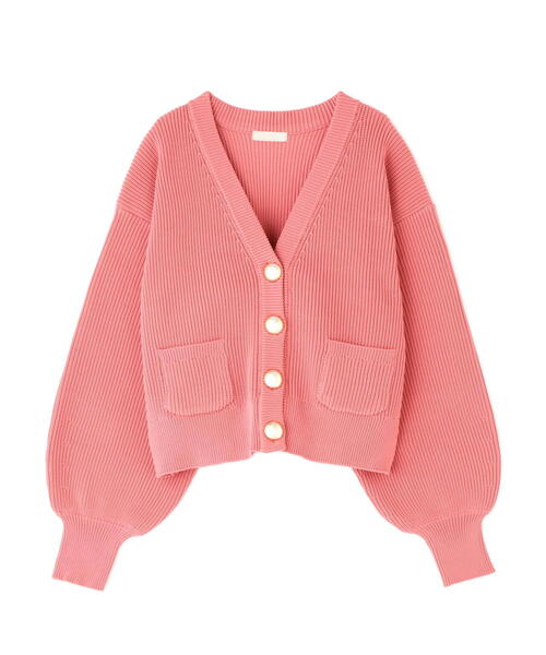 FREE'S MART（フリーズマート）の「◆ゴールドアクセントボタンＶネックカーディガン（カーディガン/ボレロ・レディース・ブラック/ピンク/ホワイト・FREE）」の12枚目の写真