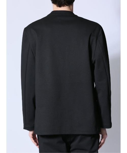 m.f.editorial（エムエフエディトリアル）の「【ストレッチ ウォッシャブル】m.f.エディトリアル メンズ circle motion JERSEY ノーカラージャケット(セットアップ可能)（カーディガン/ボレロ・メンズ・ブラック/グレー系その他2・MEDIUM/LARGE/X-LARGE）」の8枚目の写真