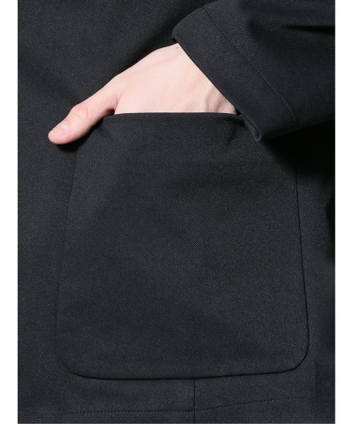 m.f.editorial（エムエフエディトリアル）の「【ストレッチ ウォッシャブル】m.f.エディトリアル メンズ circle motion JERSEY ノーカラージャケット(セットアップ可能)（カーディガン/ボレロ・メンズ・ブラック/グレー系その他2・MEDIUM/LARGE/X-LARGE）」の10枚目の写真