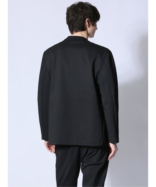 m.f.editorial（エムエフエディトリアル）の「【ストレッチ ウォッシャブル】m.f.エディトリアル メンズ circle motion JERSEY ノーカラージャケット(セットアップ可能)（カーディガン/ボレロ・メンズ・ブラック/グレー系その他2・MEDIUM/LARGE/X-LARGE）」の12枚目の写真