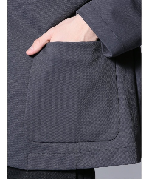 m.f.editorial（エムエフエディトリアル）の「【ストレッチ ウォッシャブル】m.f.エディトリアル メンズ circle motion JERSEY ノーカラージャケット(セットアップ可能)（カーディガン/ボレロ・メンズ・ブラック/グレー系その他2・MEDIUM/LARGE/X-LARGE）」の20枚目の写真