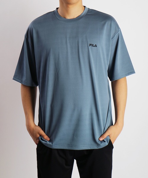 新品＊FILAフィラ＊シースルージャガード レイヤードフラスコネックTシャツ FILA フィラ シースルージャガード レイヤードUネックTシャツ