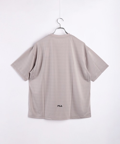 セール】FILA ジャガードメッシュ ワンポイント 無地 半袖T