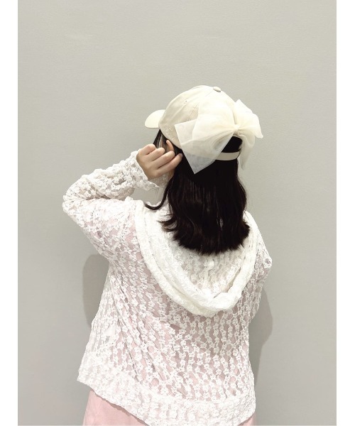 F i.n.t（フィント）の「バックチュールリボンキャップ/ fint　フィント（キャップ・レディース・アイボリー/ライトグレー・FREE）」の20枚目の写真