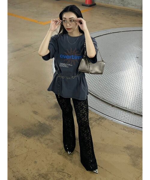 EVRIS（エヴリス）の「【ウエストゴム・2サイズ】レースフレアパンツ（その他パンツ・レディース・ブラック/ホワイト・SMALL/MEDIUM）」の10枚目の写真