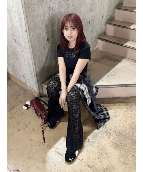 EVRIS（エヴリス）の「【ウエストゴム・2サイズ】レースフレアパンツ（その他パンツ・レディース・ブラック/ホワイト・SMALL/MEDIUM）」の11枚目の写真