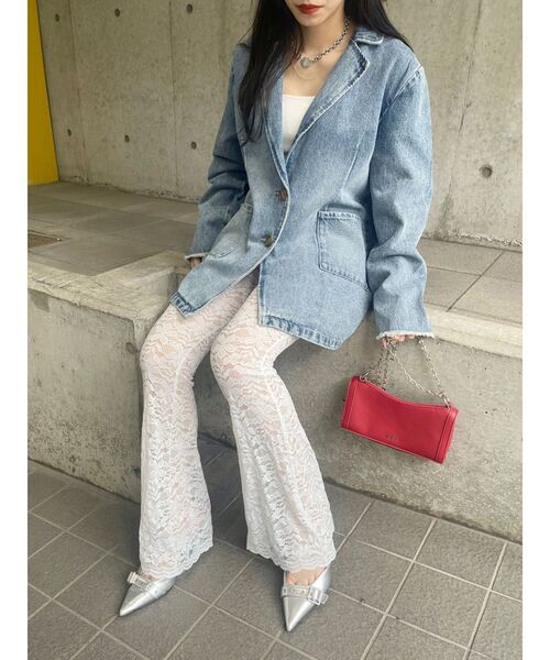 EVRIS（エヴリス）の「【ウエストゴム・2サイズ】レースフレアパンツ（その他パンツ・レディース・ブラック/ホワイト・SMALL/MEDIUM）」の18枚目の写真