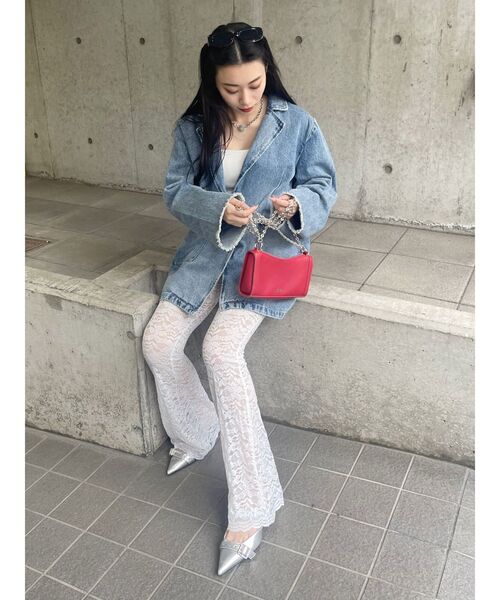 EVRIS（エヴリス）の「【ウエストゴム・2サイズ】レースフレアパンツ（その他パンツ・レディース・ブラック/ホワイト・SMALL/MEDIUM）」の19枚目の写真