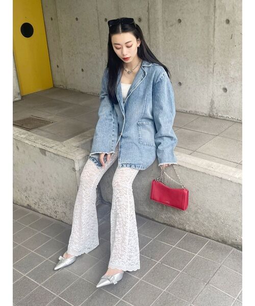 EVRIS（エヴリス）の「【ウエストゴム・2サイズ】レースフレアパンツ（その他パンツ・レディース・ブラック/ホワイト・SMALL/MEDIUM）」の20枚目の写真