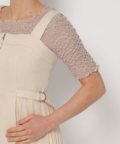 mysty woman（ミスティウーマン）の「サイドプリーツジャンスカ  328258（ジャンパースカート・レディース・アイボリー/チャコールグレー/ダークベージュ・FREE）」の16枚目の写真