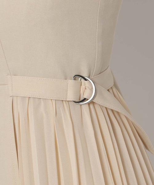 mysty woman（ミスティウーマン）の「サイドプリーツジャンスカ  328258（ジャンパースカート・レディース・アイボリー/チャコールグレー/ダークベージュ・FREE）」の17枚目の写真