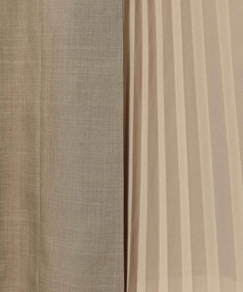 mysty woman（ミスティウーマン）の「サイドプリーツジャンスカ  328258（ジャンパースカート・レディース・アイボリー/チャコールグレー/ダークベージュ・FREE）」の21枚目の写真