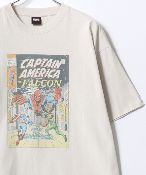 MARVEL(マーベル)の「2026SS MARVEL/マーベル スパイダーマン キャプテン・アメリカ アメコミ ヴィンテージ フロント/バックプリント 半袖Tシャツ レディース メンズ(Tシャツ/カットソー・メンズ・アイボリー/ブラック系その他/スミクロ/ホワイト系その他/ホワイト系その他3/ホワイト系その他2/ブラック系その他3/ブラック系その他2・M/L/LL)」の3枚目の写真