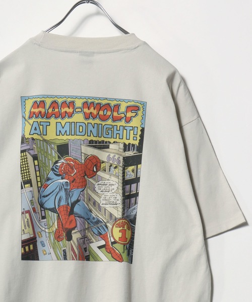 MARVEL(マーベル)の「2026SS MARVEL/マーベル スパイダーマン キャプテン・アメリカ アメコミ ヴィンテージ フロント/バックプリント 半袖Tシャツ レディース メンズ(Tシャツ/カットソー・メンズ・アイボリー/ブラック系その他/スミクロ/ホワイト系その他/ホワイト系その他3/ホワイト系その他2/ブラック系その他3/ブラック系その他2・M/L/LL)」の4枚目の写真