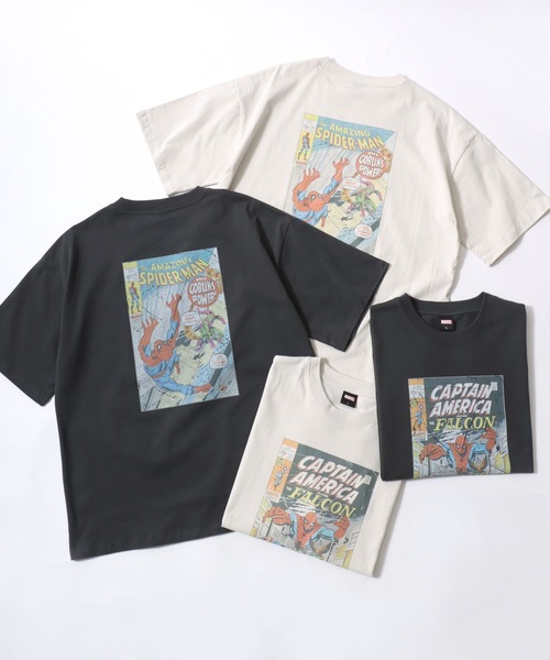 MARVEL(マーベル)の「2026SS MARVEL/マーベル スパイダーマン キャプテン・アメリカ アメコミ ヴィンテージ フロント/バックプリント 半袖Tシャツ レディース メンズ(Tシャツ/カットソー・メンズ・アイボリー/ブラック系その他/スミクロ/ホワイト系その他/ホワイト系その他3/ホワイト系その他2/ブラック系その他3/ブラック系その他2・M/L/LL)」の12枚目の写真
