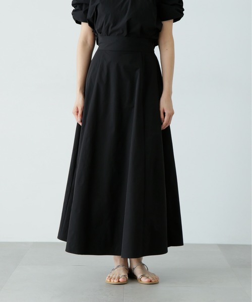 N.(N. Natural Beauty Basic)(エヌエヌナチュラルビューティーベーシック)の「シャーリングスリーブブラウス×スカートセット(ワンピース・レディース・ブラック/ライトグリーン・SMALL/MEDIUM)」の13枚目の写真