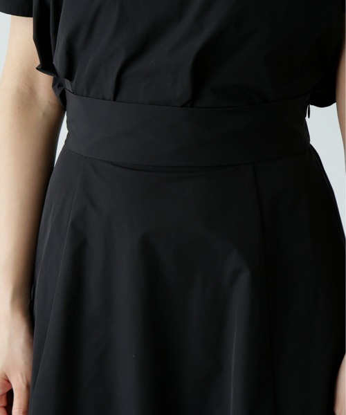 N.(N. Natural Beauty Basic)(エヌエヌナチュラルビューティーベーシック)の「シャーリングスリーブブラウス×スカートセット(ワンピース・レディース・ブラック/ライトグリーン・SMALL/MEDIUM)」の14枚目の写真