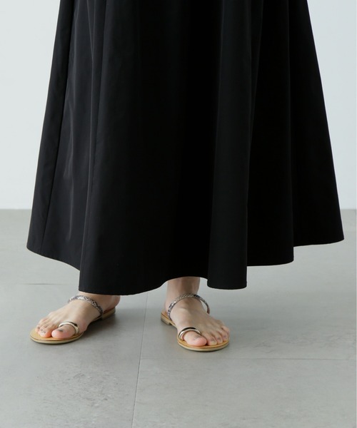 N.(N. Natural Beauty Basic)(エヌエヌナチュラルビューティーベーシック)の「シャーリングスリーブブラウス×スカートセット(ワンピース・レディース・ブラック/ライトグリーン・SMALL/MEDIUM)」の18枚目の写真