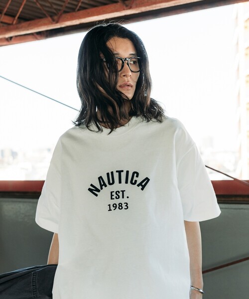 セール】NAUTICA/ノーティカ Felt Patch Arch Logo S/S Tee