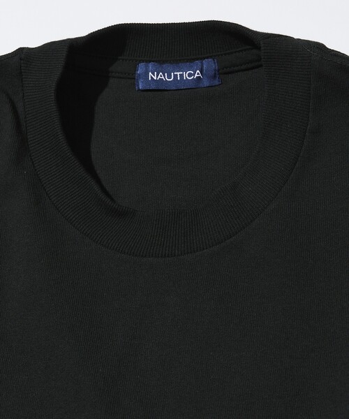 NAUTICA（ノーティカ）の「NAUTICA/ノーティカ Felt Patch Arch Logo S/S Tee/フェルトパッチ アーチロゴ ショートスリーブTシャツ（Tシャツ/カットソー・メンズ・ブラック/レッド/ライトグレー/ホワイト/ネイビー・X-LARGE/LARGE/MEDIUM/SMALL）」の6枚目の写真