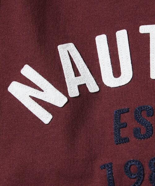 NAUTICA（ノーティカ）の「NAUTICA/ノーティカ Felt Patch Arch Logo S/S Tee/フェルトパッチ アーチロゴ ショートスリーブTシャツ（Tシャツ/カットソー・メンズ・ブラック/レッド/ライトグレー/ホワイト/ネイビー・X-LARGE/LARGE/MEDIUM/SMALL）」の14枚目の写真