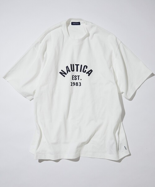 NAUTICA（ノーティカ）の「NAUTICA/ノーティカ Felt Patch Arch Logo S/S Tee/フェルトパッチ アーチロゴ ショートスリーブTシャツ（Tシャツ/カットソー・メンズ・ブラック/レッド/ライトグレー/ホワイト/ネイビー・X-LARGE/LARGE/MEDIUM/SMALL）」の17枚目の写真