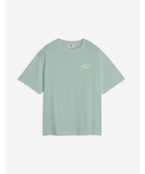 Maison Kitsune（メゾンキツネ）の「MAISON KITSUNE HANDWRITING EMBROIDERY OVERSIZE TEE（Tシャツ/カットソー・メンズ・ライトイエロー/ブルー系その他/グレー/ブラック×ホワイト/ホワイト×ブラック・XS/S/M/L/XL/XXS/XXL）」の10枚目の写真