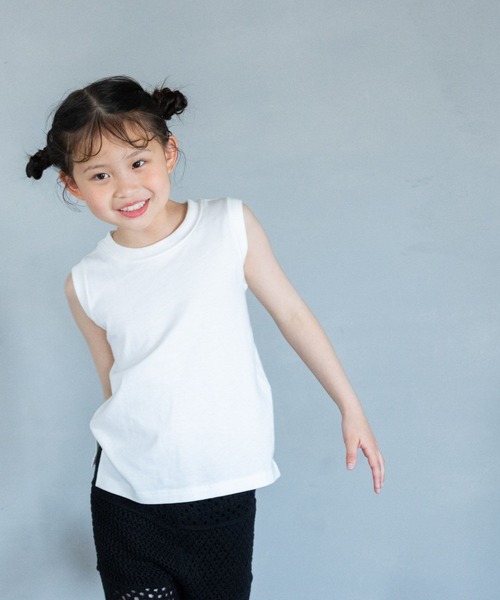 LOWRYS FARM（ローリーズファーム）の「ＵＳＡロングタンク　290081（タンクトップ・キッズ・オフホワイト/ブラック/チャコールグレー/イエロー・110cm/130cm/140cm/120cm/150cm）」の8枚目の写真