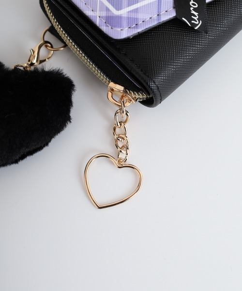sanrio（サンリオ）の「ｻﾝﾘｵｷｬﾗｸﾀｰｽﾞ合皮Cﾘﾎﾞﾝﾌﾟﾚｰﾄﾐﾆ財布（財布・レディース・ホワイト/パープル/ベージュ/ブラック/ブルー・FREE）」の16枚目の写真