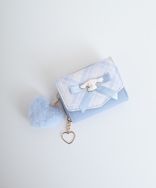 sanrio（サンリオ）の「ｻﾝﾘｵｷｬﾗｸﾀｰｽﾞ合皮Cﾘﾎﾞﾝﾌﾟﾚｰﾄﾐﾆ財布（財布・レディース・ホワイト/パープル/ベージュ/ブラック/ブルー・FREE）」の6枚目の写真