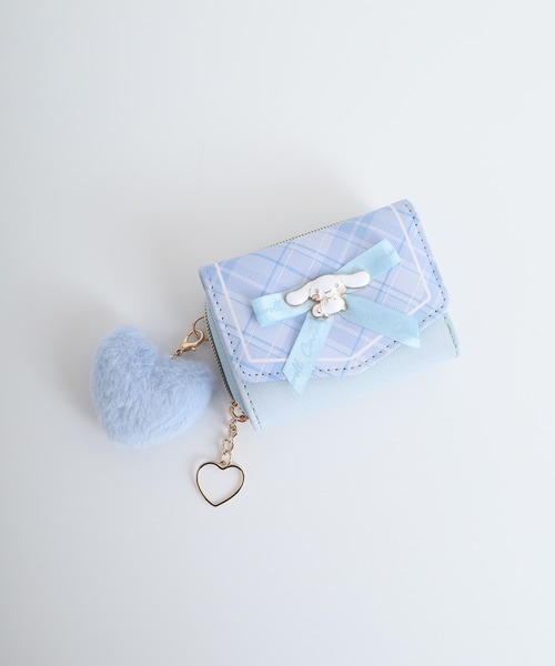 sanrio（サンリオ）の「ｻﾝﾘｵｷｬﾗｸﾀｰｽﾞ合皮Cﾘﾎﾞﾝﾌﾟﾚｰﾄﾐﾆ財布（財布・レディース・ホワイト/パープル/ベージュ/ブラック/ブルー・FREE）」の8枚目の写真