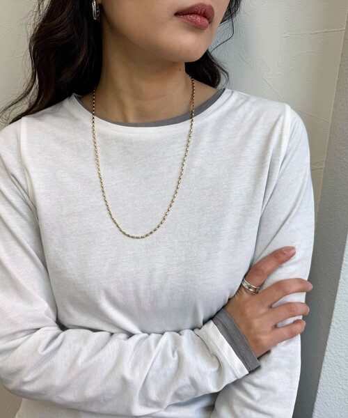 fredy emue（フレディエミュ）の「アジャスト前後着用ネックレス（ネックレス・レディース・シルバー/ゴールド・FREE）」の4枚目の写真