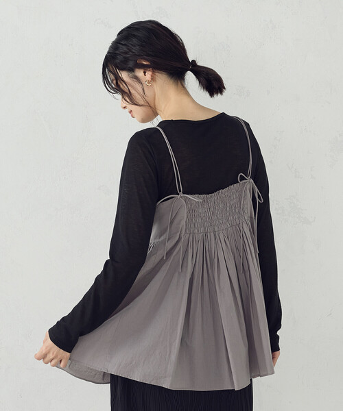COMME CA ISM(コムサイズム)の「インドコットン キャミビスチェブラウス(シャツ/ブラウス・レディース・ブラック/グレー/ホワイト・FREE)」の14枚目の写真