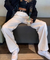 HALEY PESCA/ハイウエスト カラーカーゴパンツ