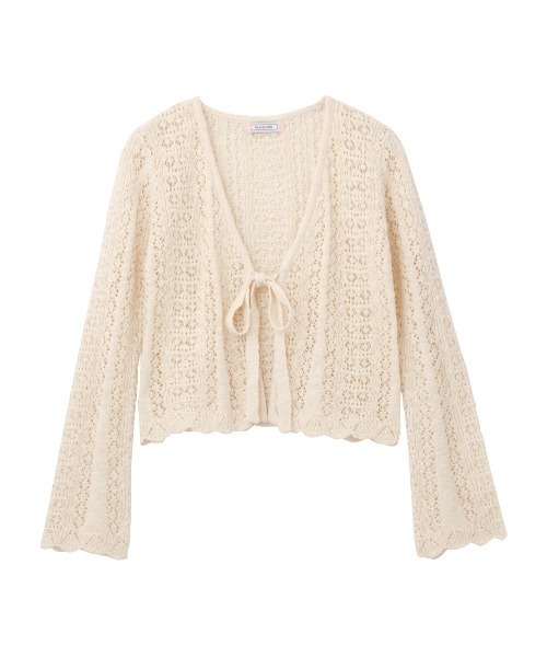 PEACH JOHN（ピーチジョン）の「かぎ針風ニットカーデ（カーディガン/ボレロ・レディース・ミント/ピンク/アイボリー・ONE SIZE）」の12枚目の写真