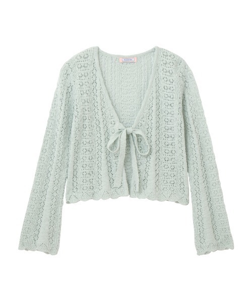 PEACH JOHN（ピーチジョン）の「かぎ針風ニットカーデ（カーディガン/ボレロ・レディース・ミント/ピンク/アイボリー・ONE SIZE）」の14枚目の写真