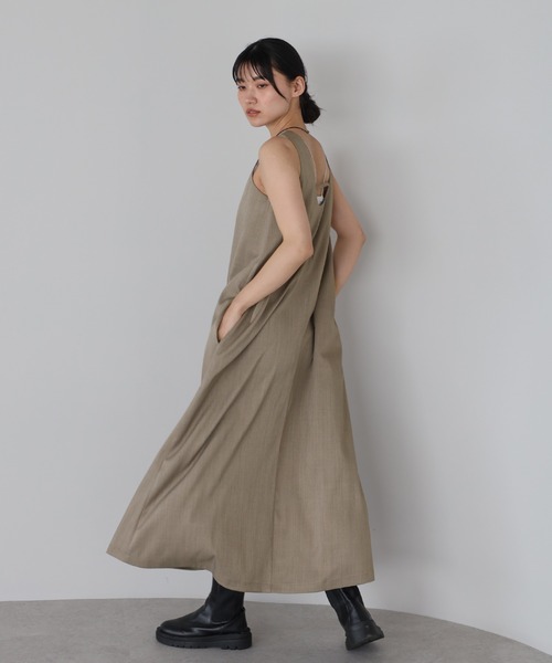 ENC（エンク）の「back open A line long one piece / バック