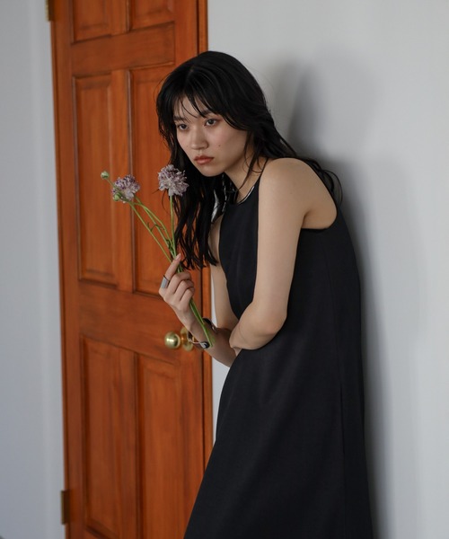 back open A line long one piece / バックオープンAライン