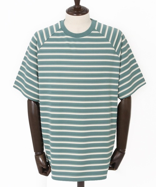 CAMBIO(カンビオ)の「mt9663-ボーダースピンドルTシャツ(Tシャツ/カットソー・メンズ・グリーン/ブラック/ベージュ・M/L/XL)」の22枚目の写真
