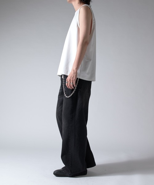 Lui's（ルイス）の「SHINE タンクトップ（タンクトップ・メンズ・ホワイト/グレー/チャコールグレー/ブラック・FREE）」の9枚目の写真