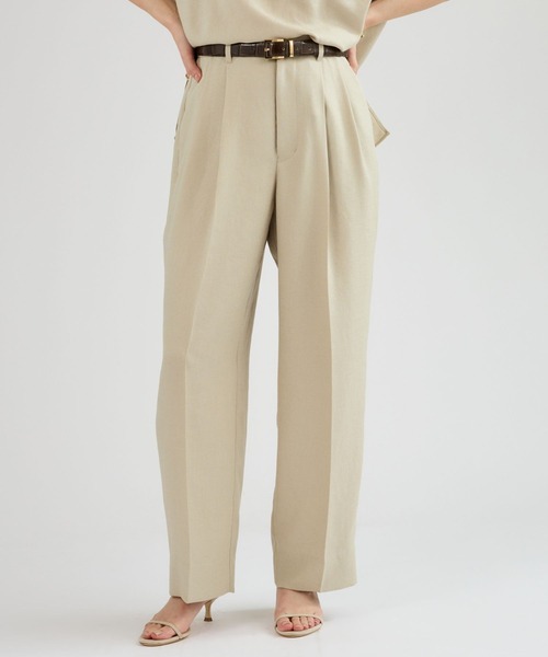 Chaos（カオス）の「Chaos(カオス)/アイアスロータパンツ【セットアップ可】（スラックス・レディース・ネイビー/ライトベージュ/チャコール・38/36）」の4枚目の写真