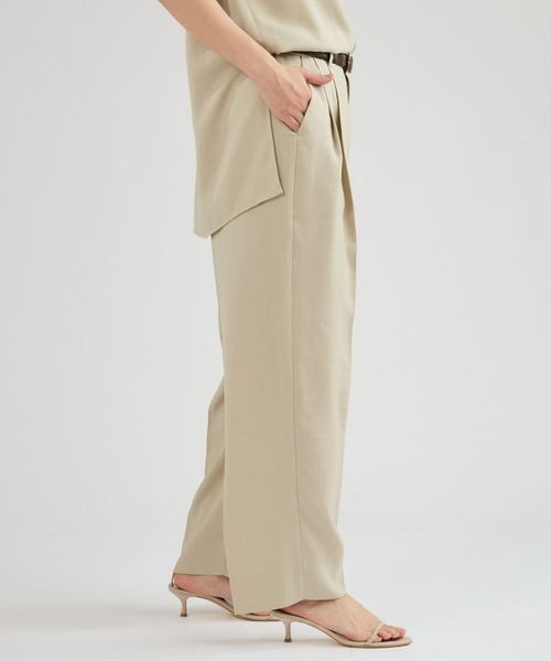 Chaos（カオス）の「Chaos(カオス)/アイアスロータパンツ【セットアップ可】（スラックス・レディース・ネイビー/ライトベージュ/チャコール・38/36）」の5枚目の写真