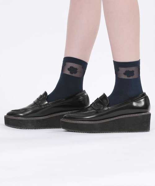 MARY QUANT（マリークワント）の「シアーミックスデイジー ソックス（ソックス/靴下・レディース・ネイビー/パープル/ホワイト/ライトブルー/ブラック・FREE）」の4枚目の写真